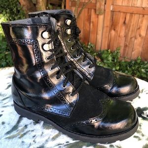 UGG | Sherpa Lined & Patent Leather Suede